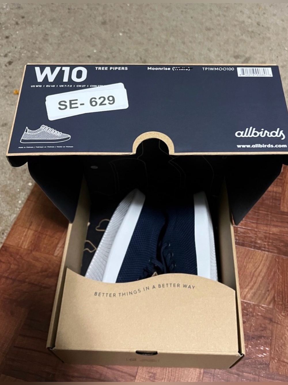 Allbirds Tree Pipers , Moonrise women’s 10 navy blue